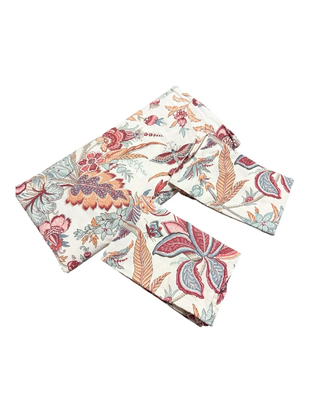 Pottery Barn Deirdre Palampore F/Q Set Duvet Cover 2 Standard Shams 3pc Set